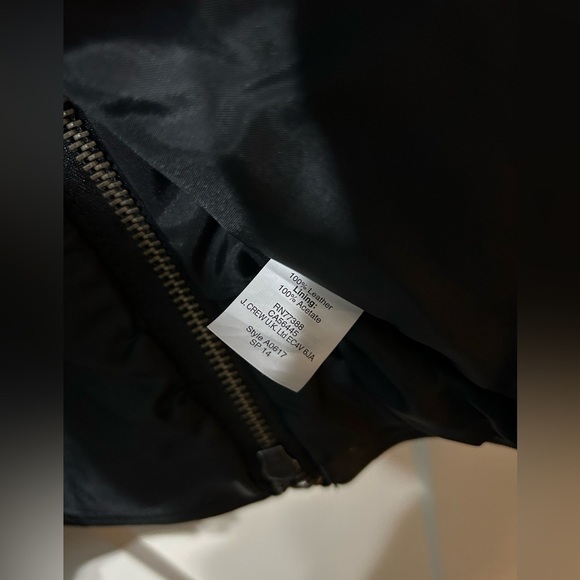 Madewell 💯 Leather Moto zip up button buckle Vest - Picture 6 of 8